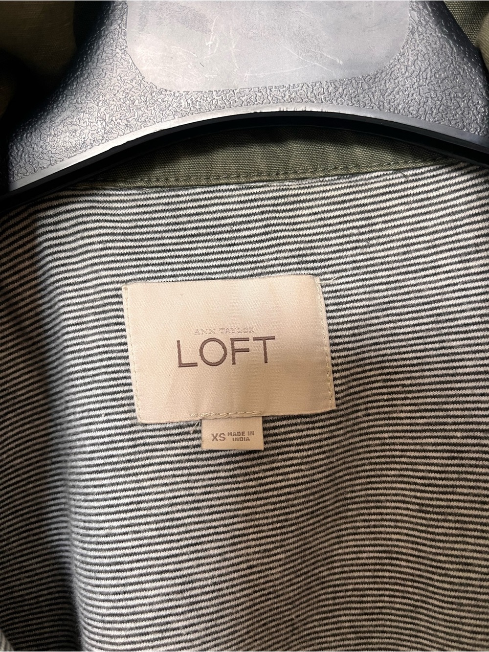 LOFT Olive Utility Jacket with Drawstring Waist - Picture 2 of 9